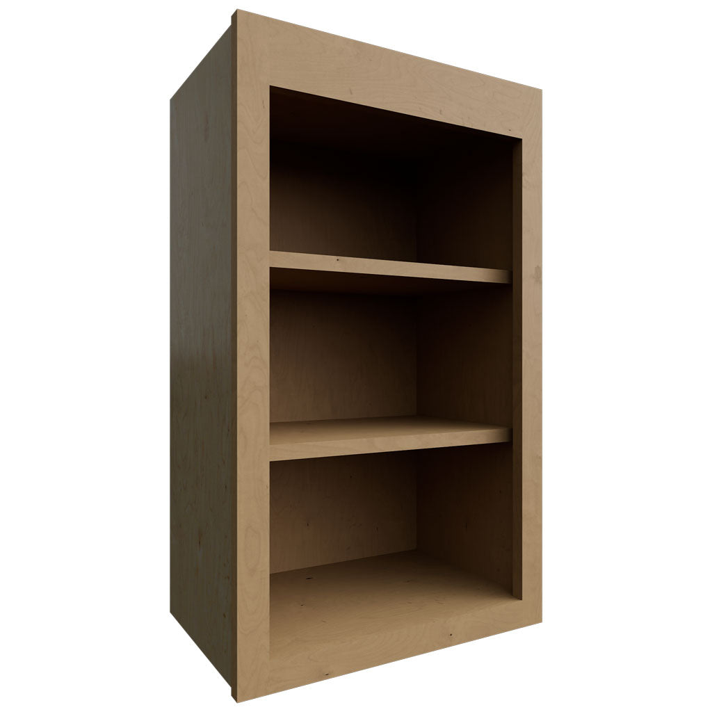 Fabuwood Allure Luna Timber 18" W X 30" H X 12" D Wall Open Shelf Cabinet