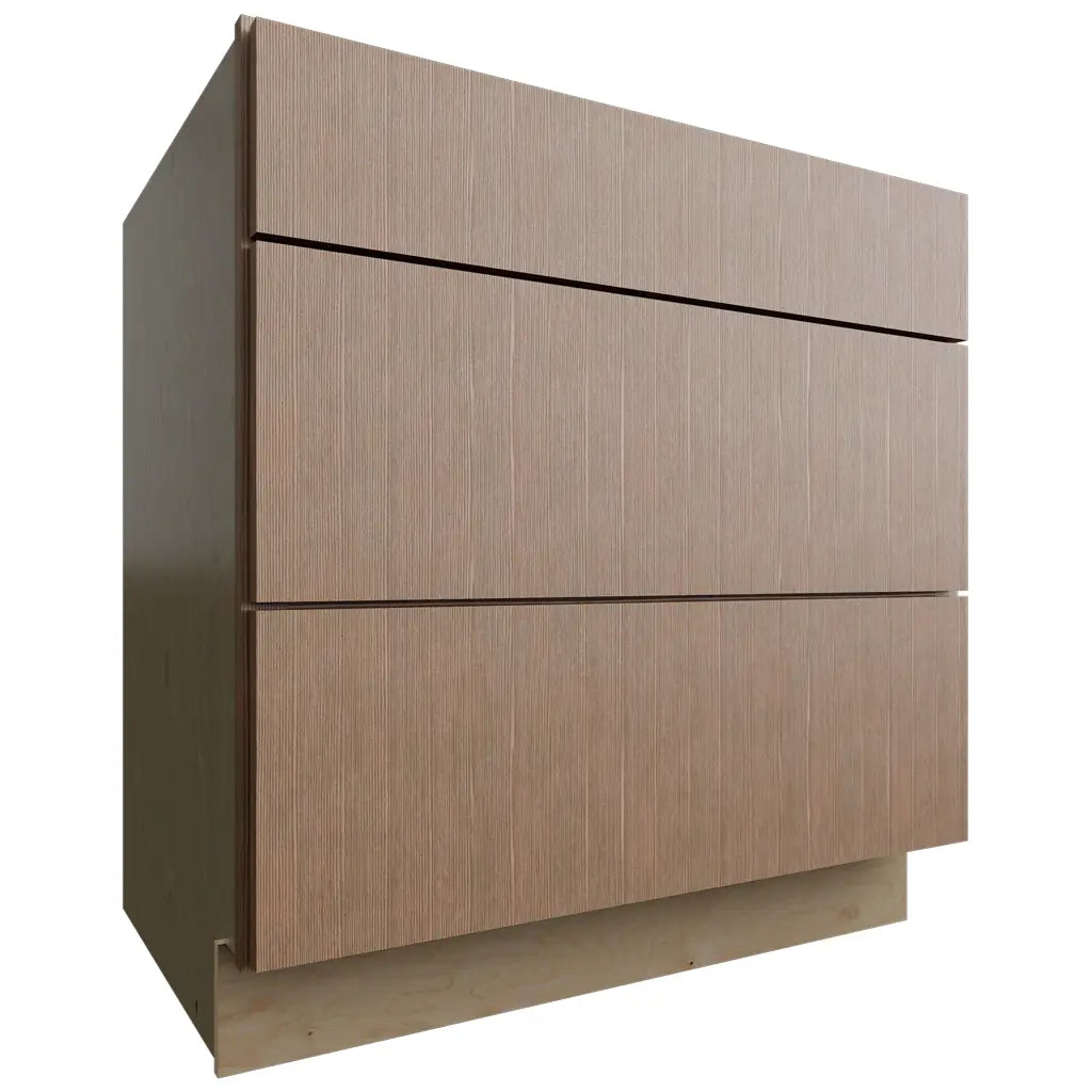 Fabuwood Allure Luxe Canyon Oak 33" W X 34 1/2" H X 24" D 3 Drawer Base Cabinet