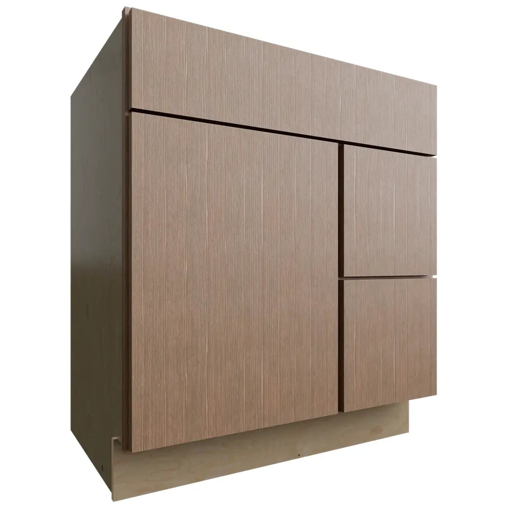 Fabuwood Allure Luxe Canyon Oak 30" W X 34 1/2" H X 21" D Vanity Combo Single Sink w/ 1 Door And 2 Drawers Right Cabinet