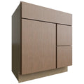 Fabuwood Allure Luxe Canyon Oak 30" W X 34 1/2" H X 21" D Vanity Combo Single Sink w/ 1 Door And 2 Drawers Right Cabinet