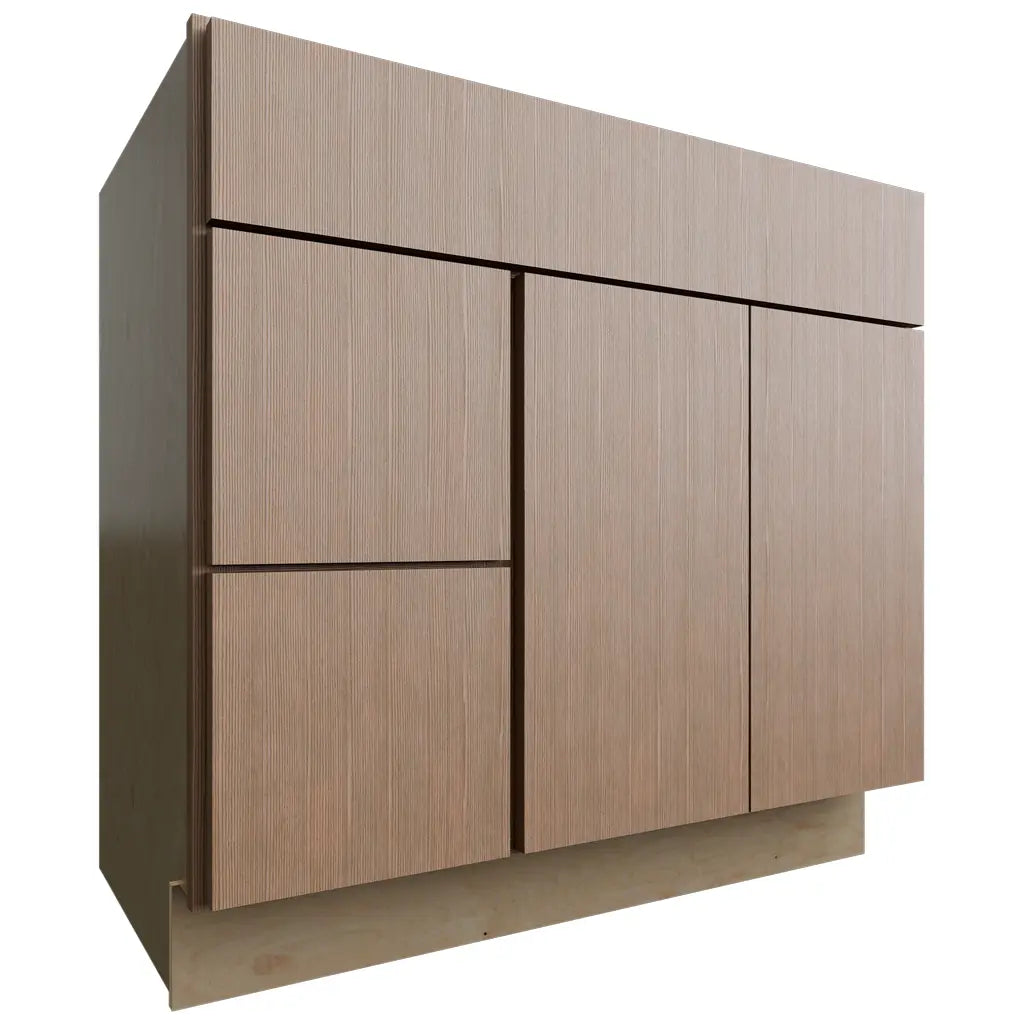 Fabuwood Allure Luxe Canyon Oak 36" W X 34 1/2" H X 21" D Vanity Combo Single Sink w/ 1 Door And 2 Drawers Left Cabinet