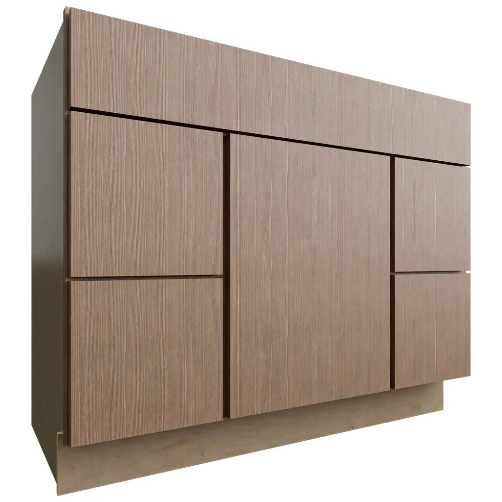 Fabuwood Allure Luxe Canyon Oak 42" W X 34 1/2" H X 21" D Vanity Combo Single Sink W/4 Drawers Cabinet
