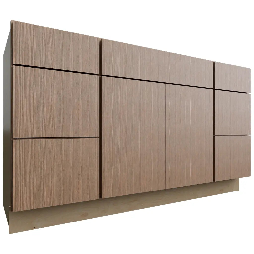 Fabuwood Allure Luxe Canyon Oak 60" W X 34 1/2" H X 21" D Vanity Combo Single Sink Cabinet