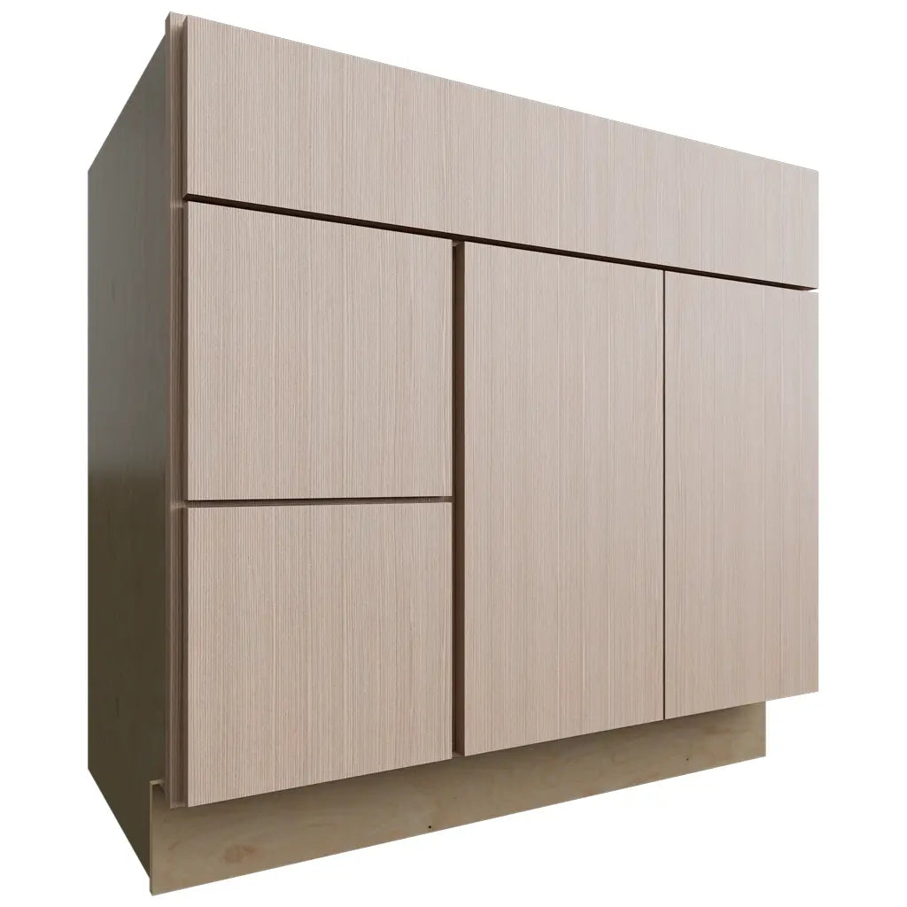 Fabuwood Allure Luxe Desert Oak 36" W X 34 1/2" H X 21" D Vanity Combo Single Sink w/ 1 Door And 2 Drawers Left Cabinet