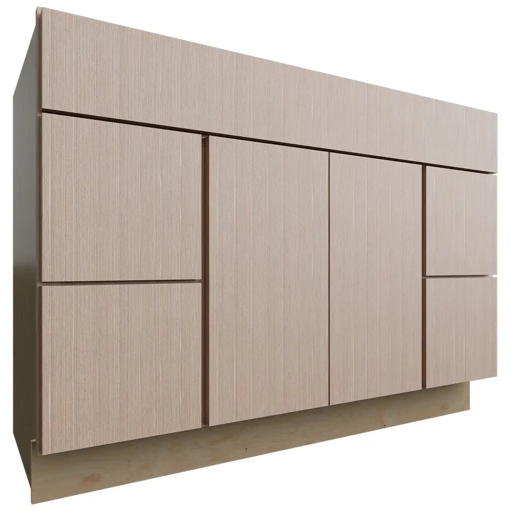 Fabuwood Allure Luxe Desert Oak 48" W X 34 1/2" H X 21" D Vanity Combo Single Sink W/4 Drawers Cabinet