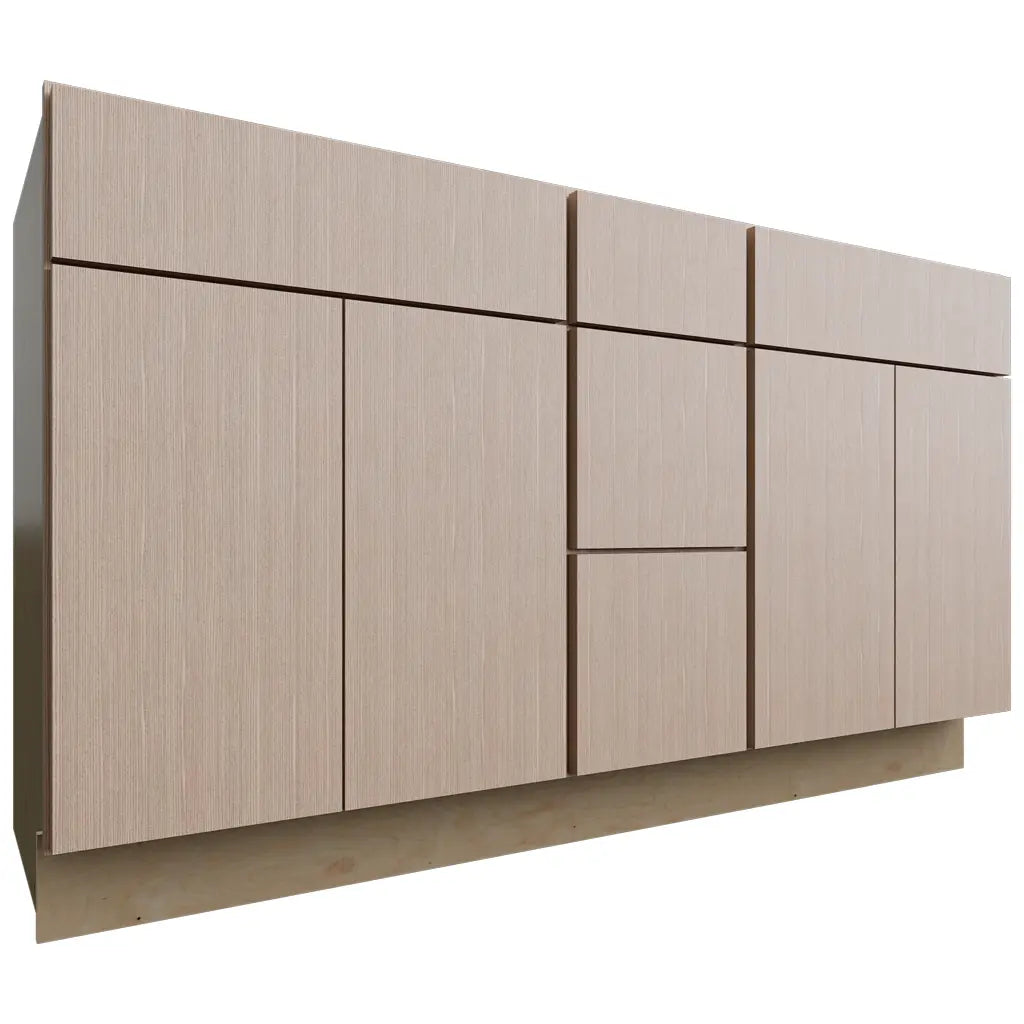 Fabuwood Allure Luxe Desert Oak 60" W X 34 1/2" H X 21" D Vanity Combo Double Sink Cabinet