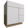 Fabuwood Allure Luxe Frost 30" W X 34 1/2" H X 21" D Vanity Combo Single Sink w/ 1 Door And 2 Drawers Right Cabinet