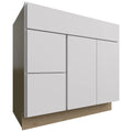 Fabuwood Allure Luxe Frost 36" W X 34 1/2" H X 21" D Vanity Combo Single Sink w/ 1 Door And 2 Drawers Left Cabinet