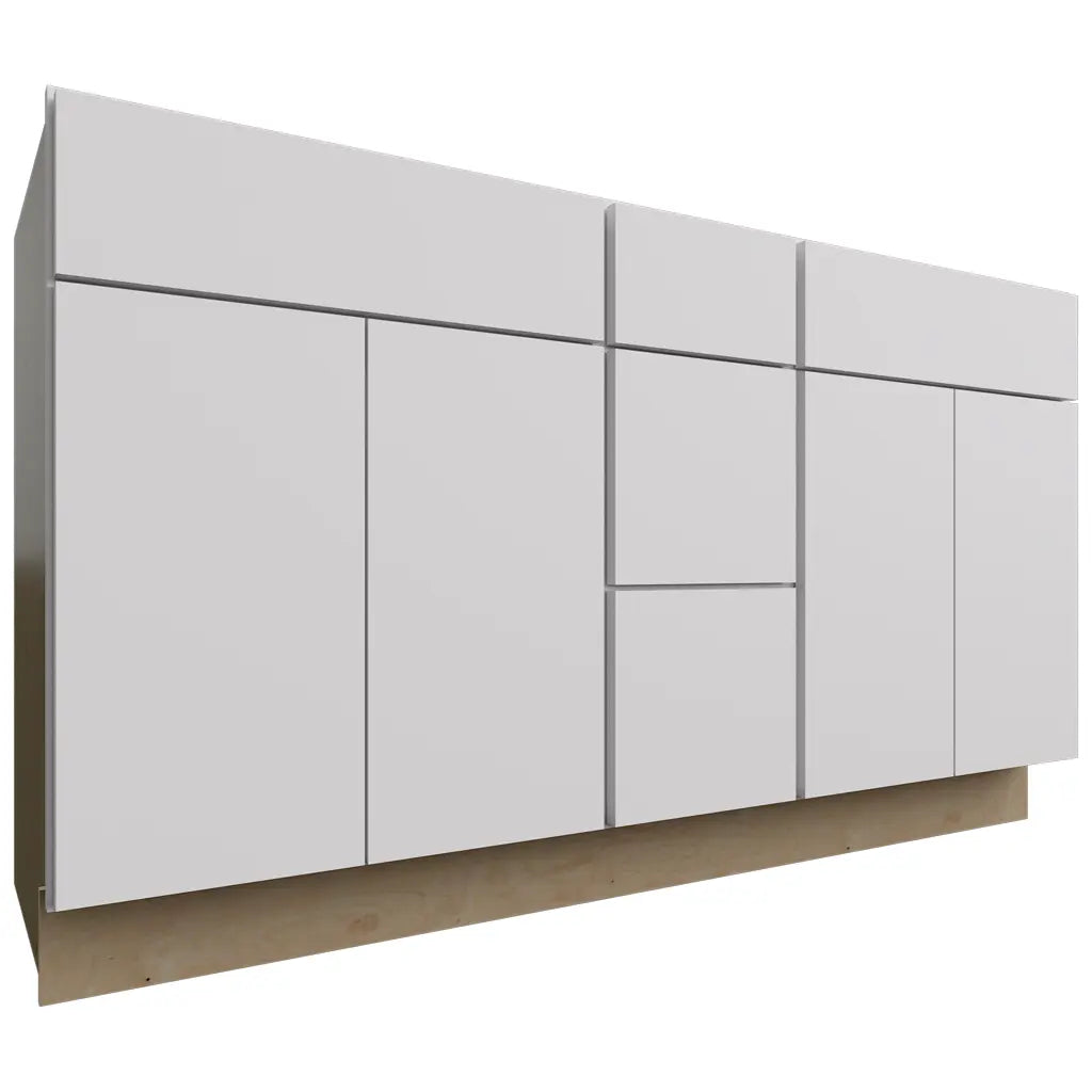 Fabuwood Allure Luxe Frost 60" W X 34 1/2" H X 21" D Vanity Combo Double Sink Cabinet