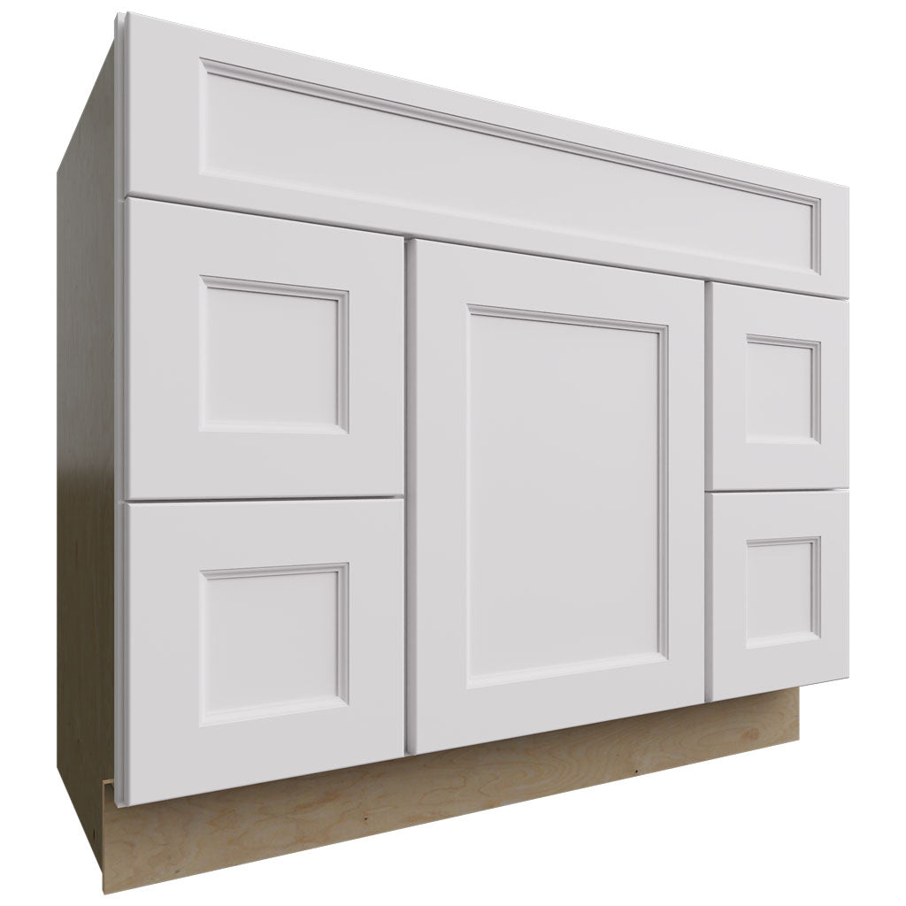 Fabuwood Allure Nexus Frost 42" W X 34 1/2" H X 21" D Vanity Combo Single Sink w/4 Drawers Cabinet