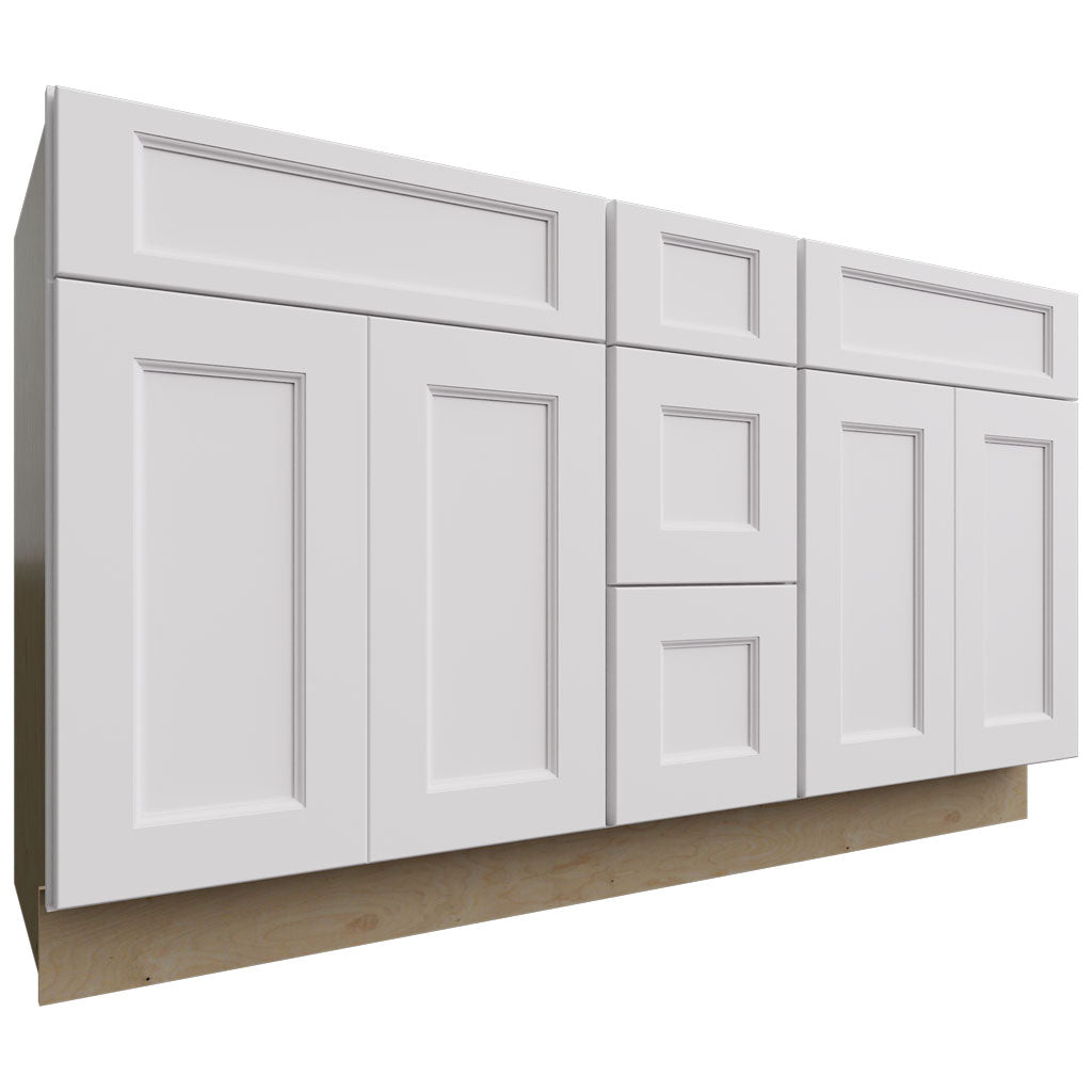 Fabuwood Allure Nexus Frost 60" W X 34 1/2" H X 21" D Vanity Combo Double Sink Cabinet