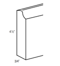 BM8 - Assembled Dove White Shaker - Furniture Base Molding - 3/4" thick 4-1/2" tall 96" long