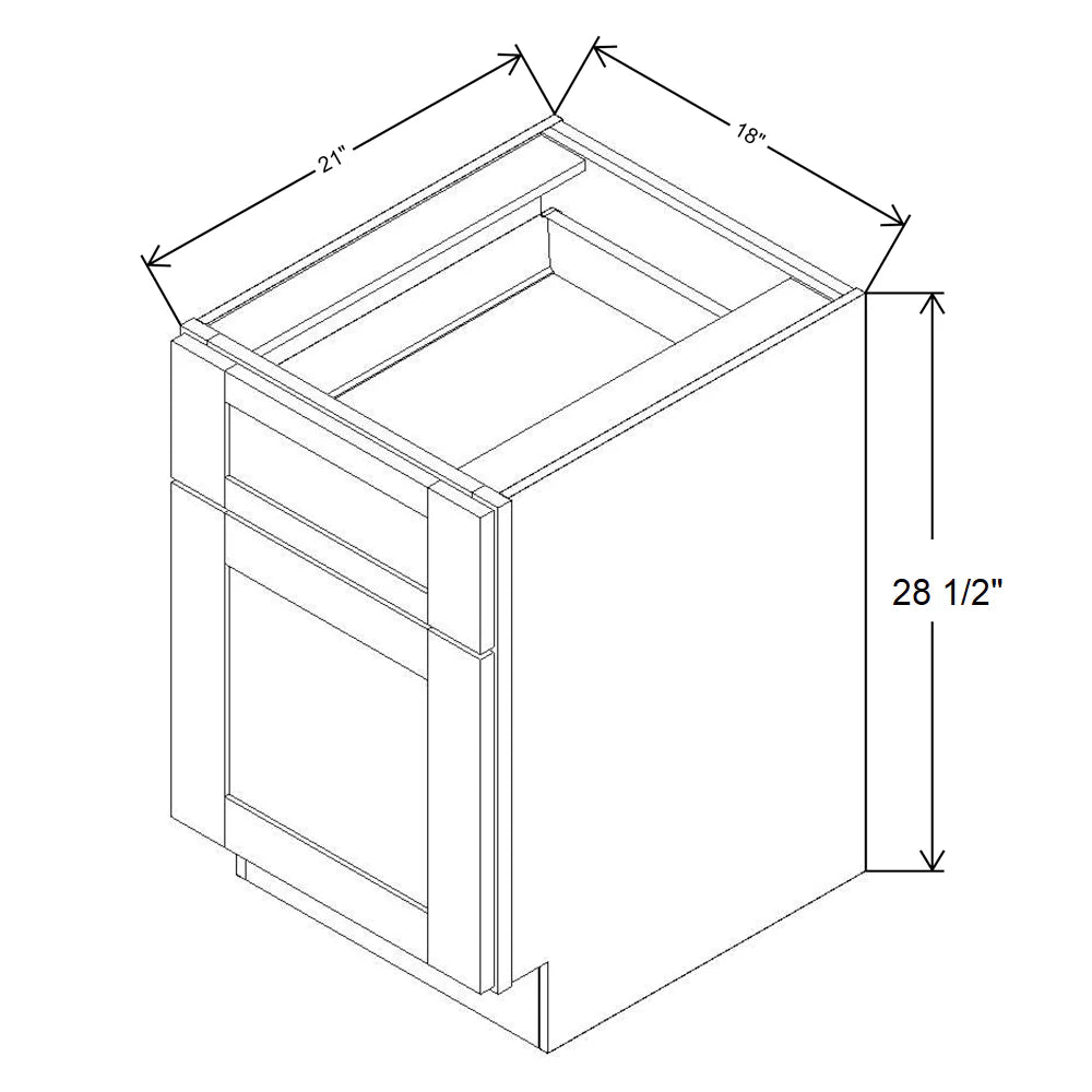 Fabuwood Allure Luxe Frost 18" W X 28 1/2" H X 21" D File Drawer Base Cabinet