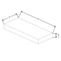 Fabuwood Allure Galaxy Mocha 24" W X 2 1/2" H X 10" D Floating Shelf