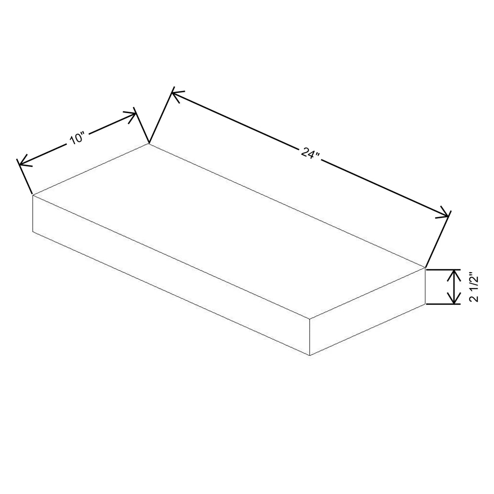 Fabuwood Allure Galaxy Indigo 24" W X 2 1/2" H X 10" D Floating Shelf