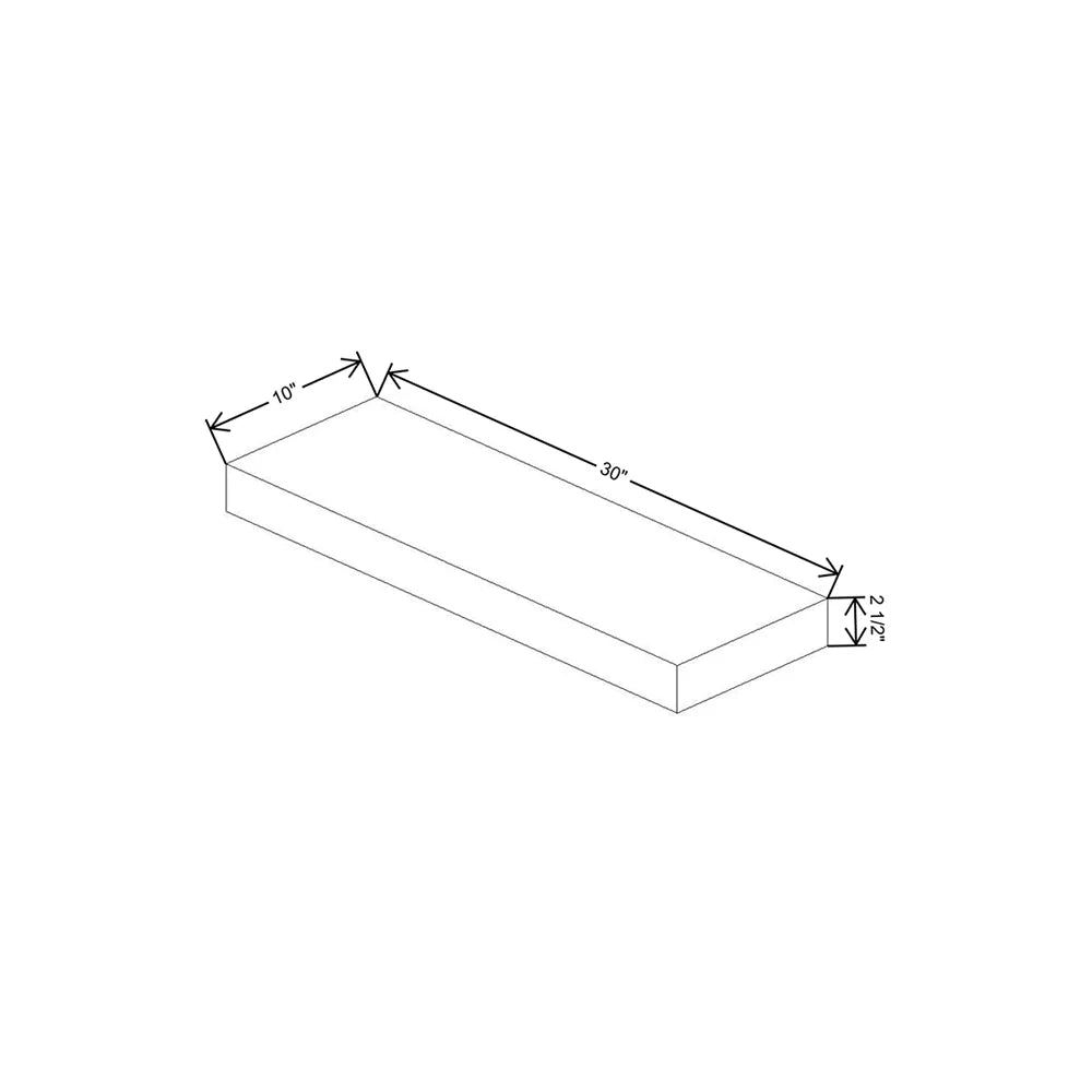 Fabuwood Ovela Catalina Woodline 3 30" W x 2 1/2" H x 10" D Timber Floating Shelf