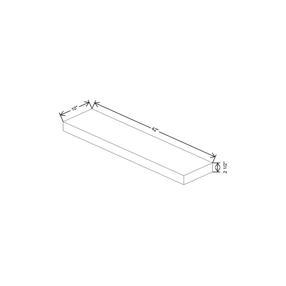 Fabuwood Ovela Catalina Woodline 4 42" W x 2 1/2" H x 10" D Timber Floating Shelf