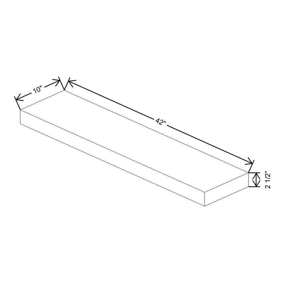 Fabuwood Allure Galaxy Seaside Pine 42" W X 2 1/2" H X 10" D Timber Floating Shelf