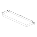 Fabuwood Allure Galaxy Natural Oak 42" W X 2 1/2" H X 10" D Timber Floating Shelf
