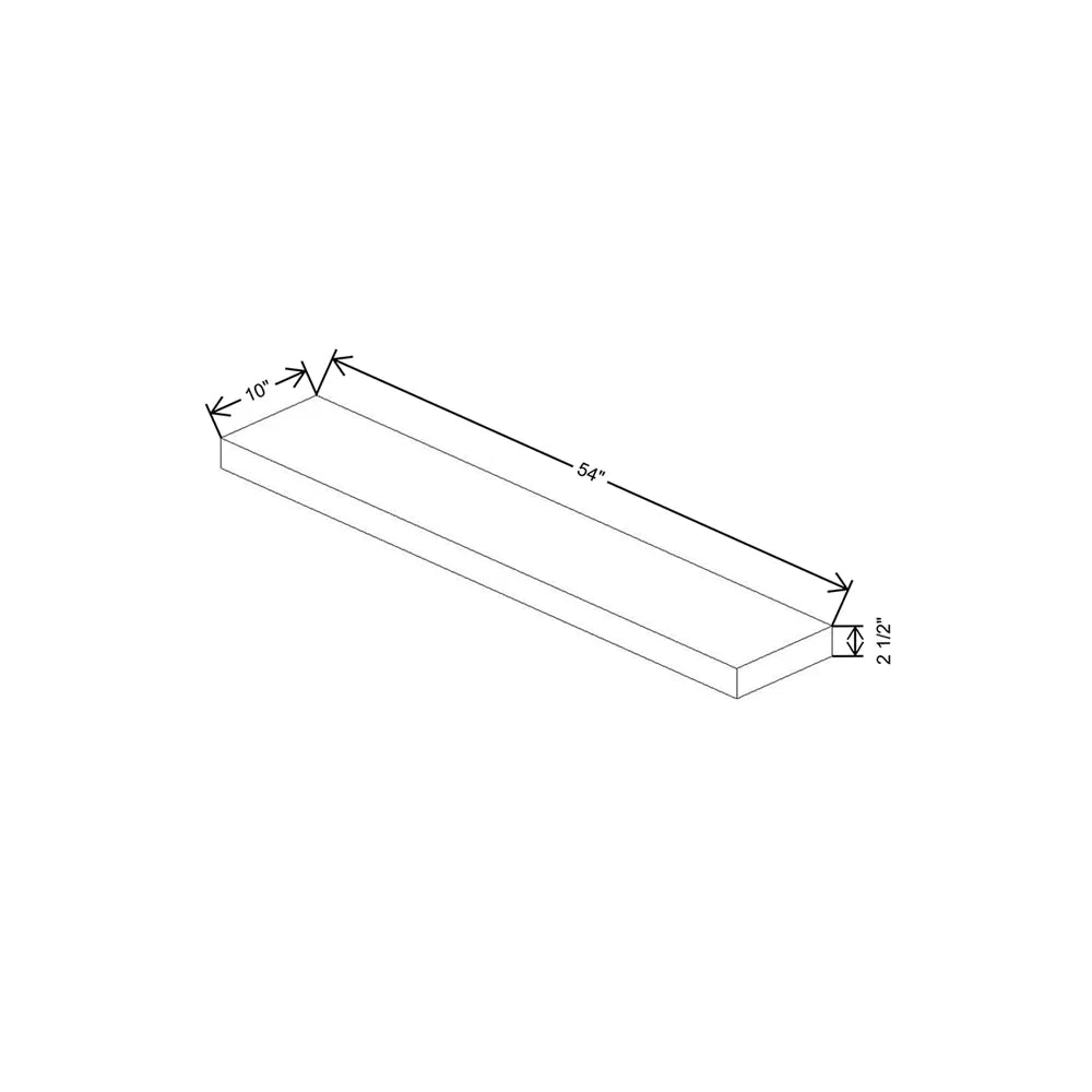 Fabuwood Ovela Catalina Woodline 4 54" W x 2 1/2" H x 10" D Timber Floating Shelf