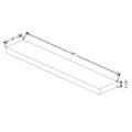 Fabuwood Allure Galaxy Mocha 54" W X 2 1/2" H X 10" D Floating Shelf