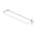 Fabuwood Illume Catalina Nocce 1 60" W x 2 1/2" H x 10" D White Matte Floating Shelf