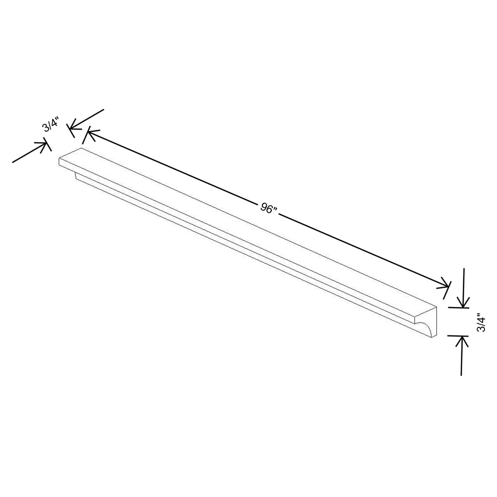 Fabuwood Allure Fusion Izel Blue 96" W X 3/4" H X 3/4" D Inside Molding