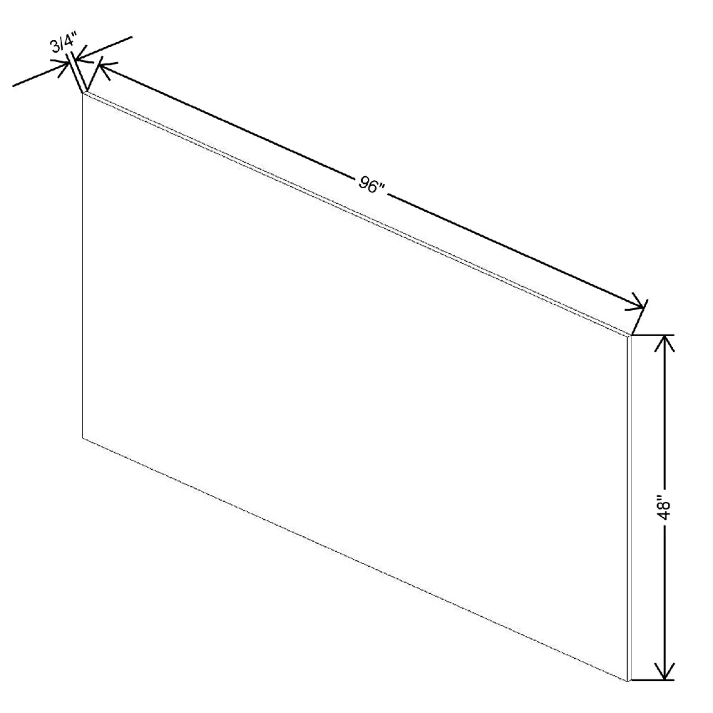 Fabuwood Quest Discovery Frost 48" W X 96" H X 3/4" D 2 Side Finish Panel