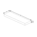 Fabuwood Illume Tuscany Rosales 1 36" W x 2 1/2" H x 10" D Timber Floating Shelf with LED
