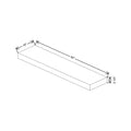 Fabuwood Illume Catalina Black 42" W x 2 1/2" H x 10" D Timber Floating Shelf with LED