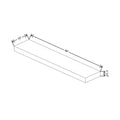 Fabuwood Illume Catalina Black Gloss 48" W x 2 1/2" H x 10" D Black Matte Floating Shelf with LED
