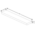 Fabuwood Allure Galaxy Mocha 54" W X 2 1/2" H X 10" D Timber Floating Shelf With LED