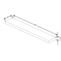 Fabuwood Quest Discovery Frost 60" W X 2 1/2" H X 10" D Walnut Floating Shelf With LED