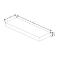Fabuwood Allure Galaxy Dark Aqua 30" W X 2 1/2" H X 10" D Walnut Floating Shelf With Led
