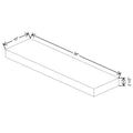 Fabuwood Allure Galaxy Elderberry 36" W X 2 1/2" H X 10" D Floating Shelf With Led