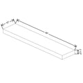 Fabuwood Allure Galaxy Natural Oak 48" W X 2 1/2" H X 10" D Walnut Floating Shelf With LED