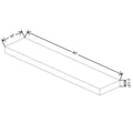 Fabuwood Allure Onyx Cobblestone  48" W X 2 1/2" H X 10" D Walnut Floating Shelf With LED