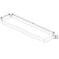 Fabuwood Allure Galaxy Elderberry 48" W X 2 1/2" H X 10" D Walnut Floating Shelf With Led
