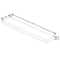 Fabuwood Allure Galaxy Biscuit 54" W X 2 1/2" H X 10" D Timber Floating Shelf With Led