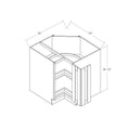 BLS33N - RTA Perla Raised Panel - Lazy Susan Corner Cabinet - Bi Fold Doors - No Tray - 1 Shelf
