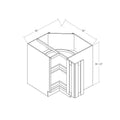BLS36N - Assembled Soda Shaker - Lazy Susan Corner Cabinet - Bi Fold Doors - No Tray - 1 Shelf