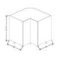 Fabuwood Illume Catalina Woodline 3 36" W X 34 1/2" H X 24" D Lazy Susan Base Cabinet