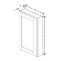 CNC Luxor Smoky Grey 18" W X 30" H Single Door Medicine Cabinet