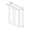CNC Luxor Harvest 24" W X 30" H Double Door Medicine Cabinet