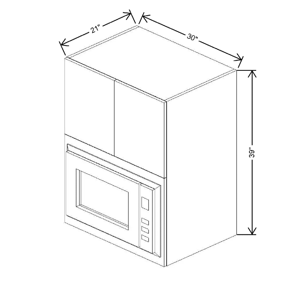 Fabuwood Ovela Catalina Rosales 2 30" W X 39" H X 21" D Microwave Cabinet