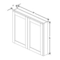 CNC Luxor White 36" W X 30" H Double Door Medicine Cabinet