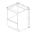 CNC Classic Broadway Coastal 24" W Microwave Base Cabinet