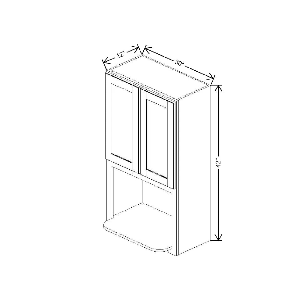 Fabuwood Value Premium Hallmark Frost 30" W X 42" H X 12" D Microwave Cabinet