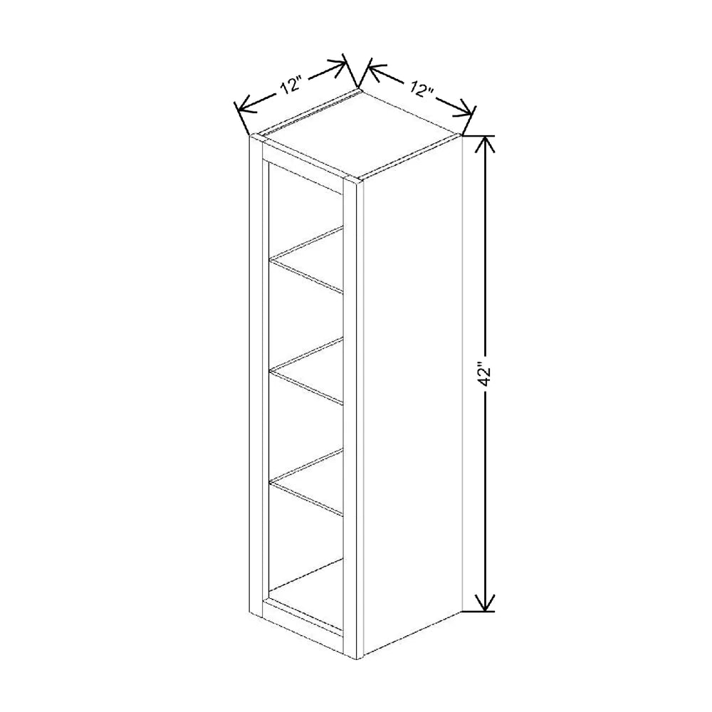 Fabuwood Allure Galaxy Macadamia Beige 12" W X 42" H X 12" D Wall No Door Cabinet