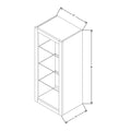 Fabuwood Allure Luna Natural Oak 15" W X 36" H X 12" D Wall No Door Cabinet